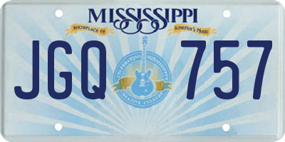 MS license plate JGQ757