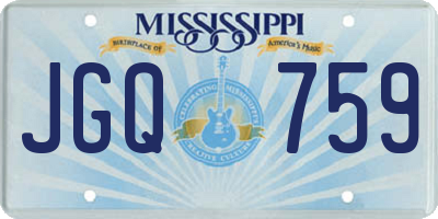 MS license plate JGQ759