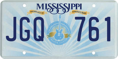 MS license plate JGQ761