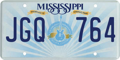 MS license plate JGQ764