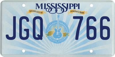 MS license plate JGQ766