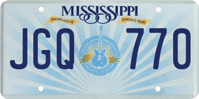 MS license plate JGQ770