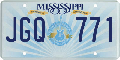 MS license plate JGQ771