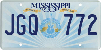 MS license plate JGQ772