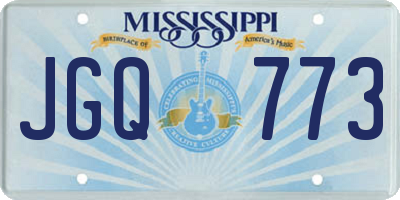 MS license plate JGQ773