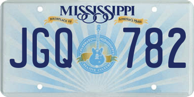 MS license plate JGQ782