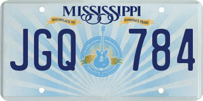 MS license plate JGQ784