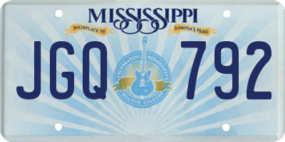MS license plate JGQ792