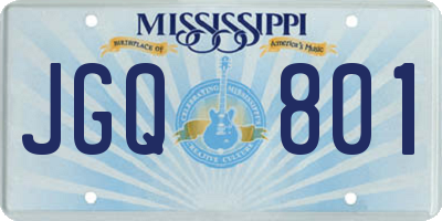 MS license plate JGQ801