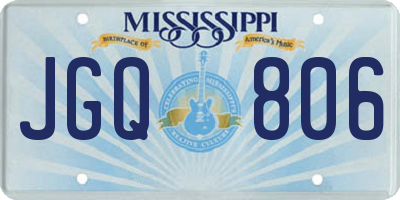 MS license plate JGQ806