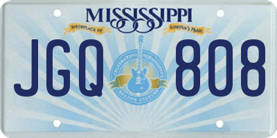 MS license plate JGQ808