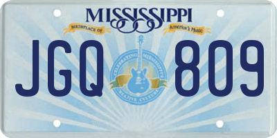 MS license plate JGQ809