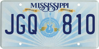 MS license plate JGQ810