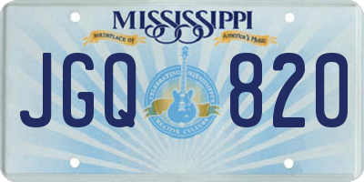 MS license plate JGQ820