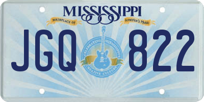 MS license plate JGQ822