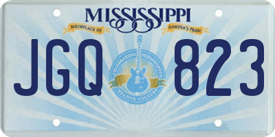 MS license plate JGQ823