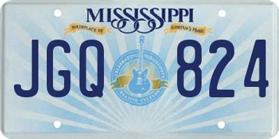 MS license plate JGQ824