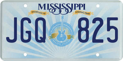 MS license plate JGQ825