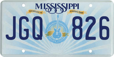 MS license plate JGQ826