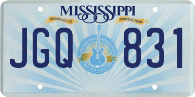 MS license plate JGQ831