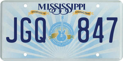 MS license plate JGQ847