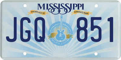 MS license plate JGQ851
