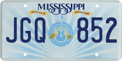 MS license plate JGQ852