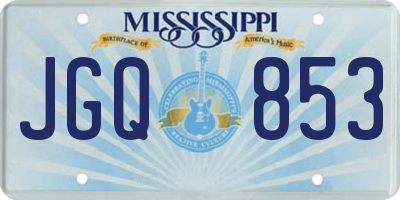 MS license plate JGQ853