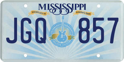 MS license plate JGQ857