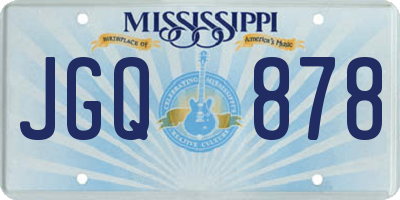 MS license plate JGQ878