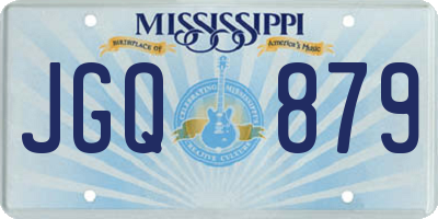 MS license plate JGQ879