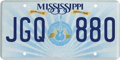 MS license plate JGQ880