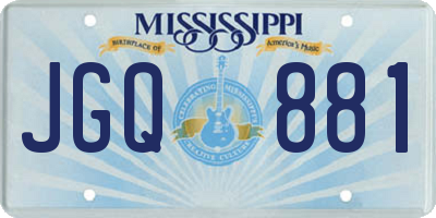 MS license plate JGQ881