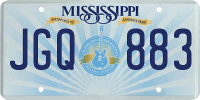 MS license plate JGQ883
