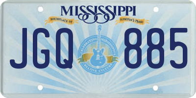 MS license plate JGQ885