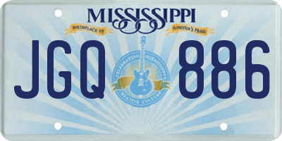 MS license plate JGQ886