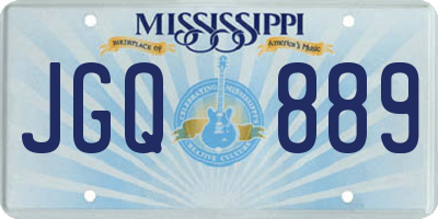 MS license plate JGQ889