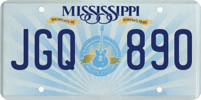 MS license plate JGQ890