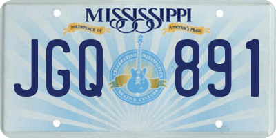 MS license plate JGQ891