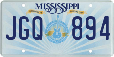 MS license plate JGQ894