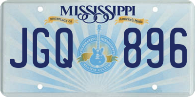 MS license plate JGQ896