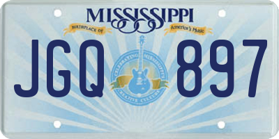 MS license plate JGQ897