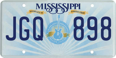 MS license plate JGQ898