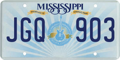 MS license plate JGQ903