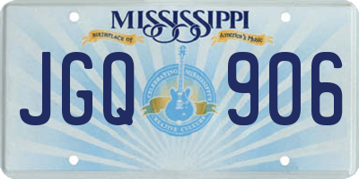 MS license plate JGQ906