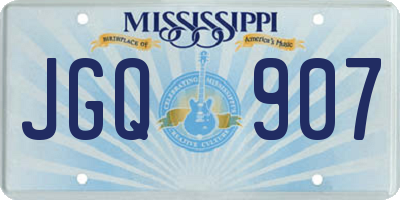 MS license plate JGQ907
