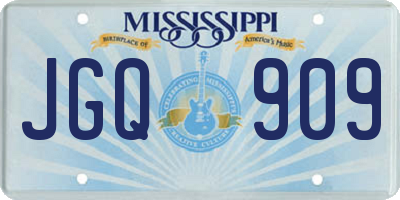 MS license plate JGQ909