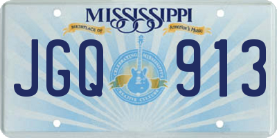 MS license plate JGQ913