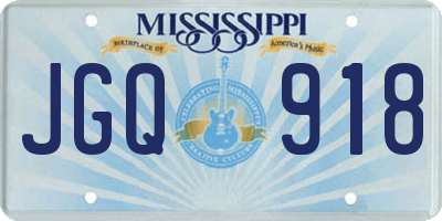 MS license plate JGQ918