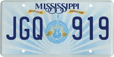 MS license plate JGQ919